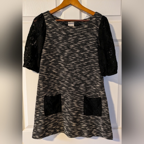 Anthropologie Postmark 9-H15 STCL Marled Laced Sleeve Tunic Size S - Picture 2 of 8